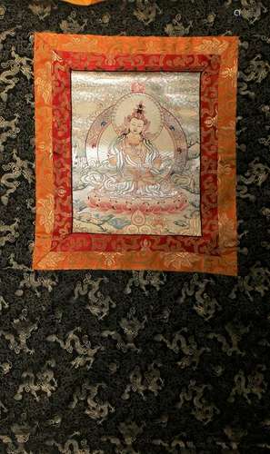 A Tibetan Religious Buddha-fortune Display Thangka