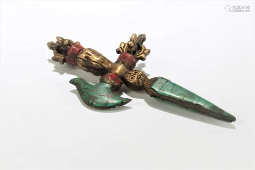 An Estate Tibetan Religious Dagger Display