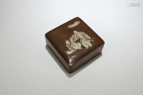 A Chinese Lidded Story-telling Fortune Metal Box