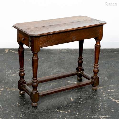 19th C. William and Mary Turned Leg Side Table