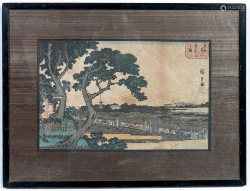 Hiroshige Matsuchiyma Mt. Japanese Woodblock Print