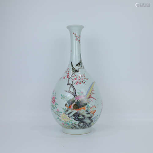 A Chinese Famille-Rose Porcelain Vase