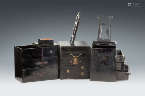 二十世紀  木製首飾箱一組三個