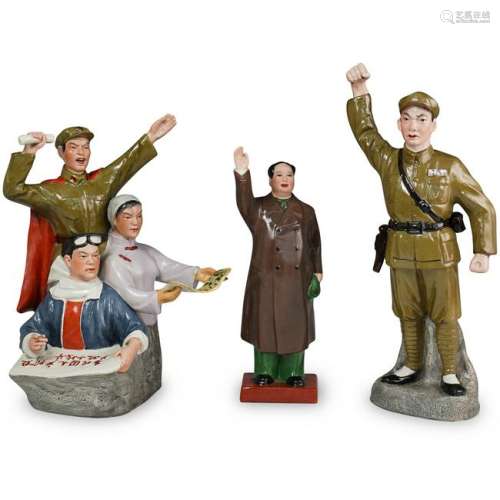 (3 Pc) Chinese Culture Revolution Porcelain Figurines