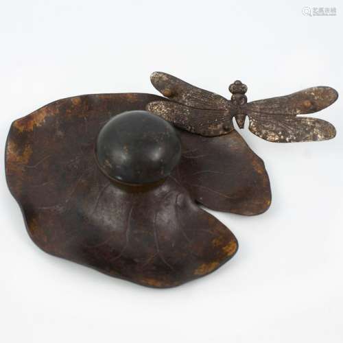 Antique Chinese Bronze Inkwell
