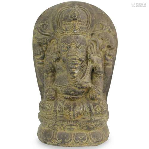 Indian Carved Stone Ganesh