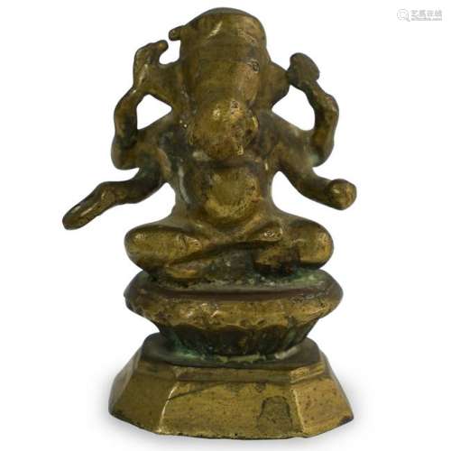 Hindu Ganesha Bronze Figurine