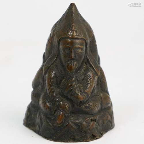 Three Figure Bronze Buddha