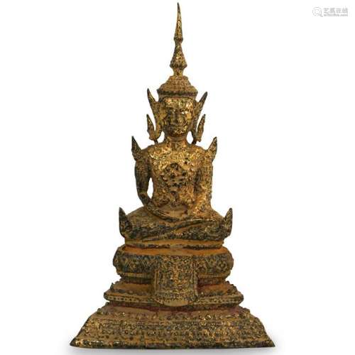 Gilt Bronze Thai Buddha Statue