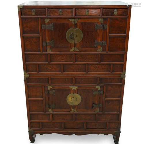 (2 Pc) Chinese Stackable Cabinet