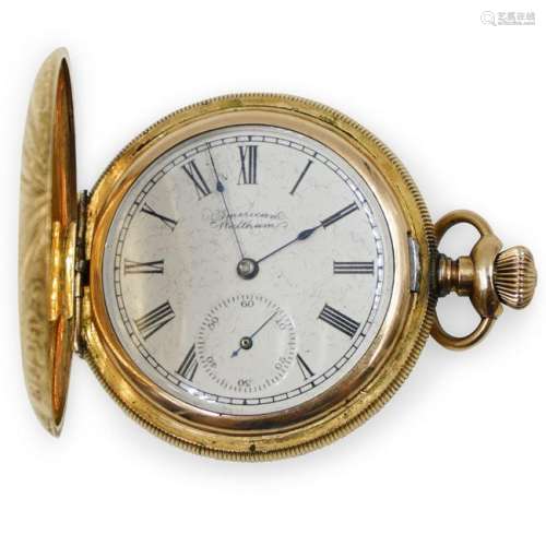 Waltham Gold Plated Winding Pocket Watch