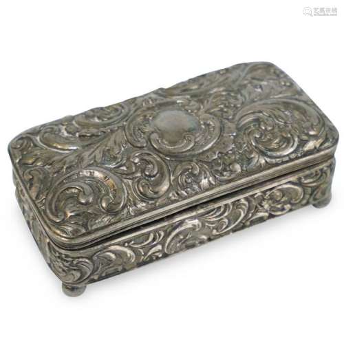 Silver Plated Floral Vanity Box