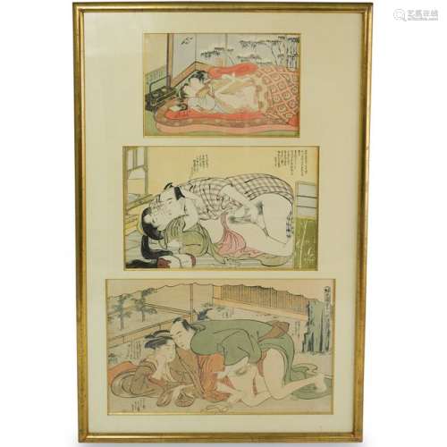 Japanese Ukiyo-E Erotic Woodblock Print