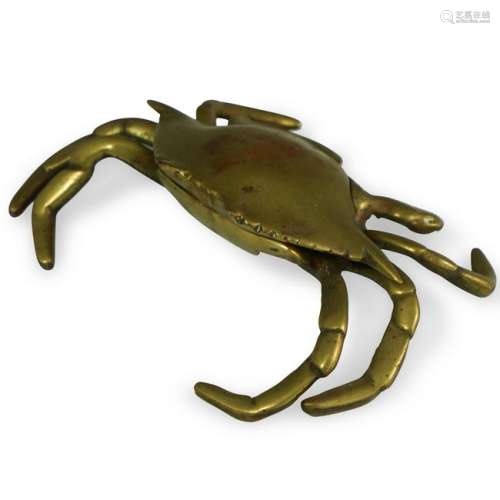 Brass Crab Trinket Inkwell
