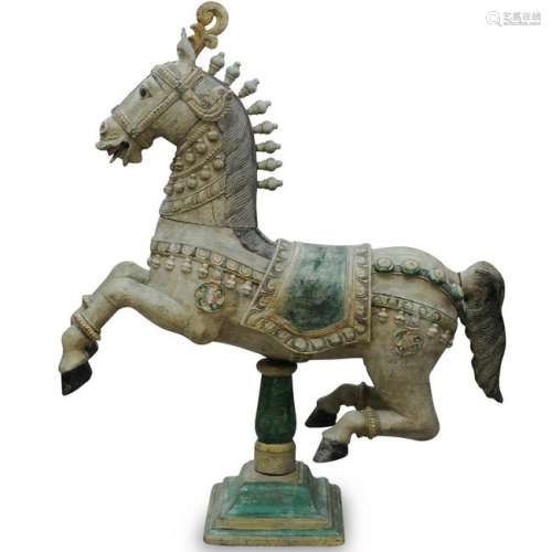 Oriental Carved Wooden Horse