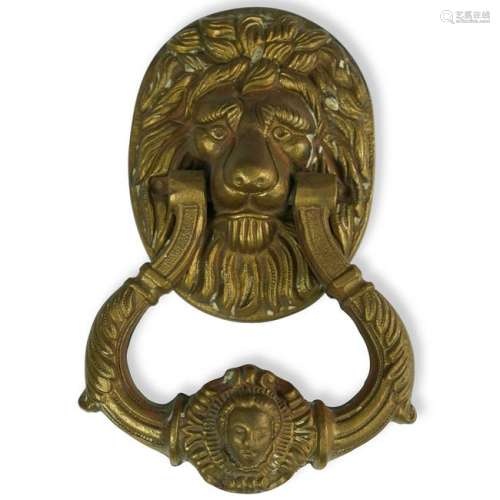 Bronze Lion Head Door Knocker