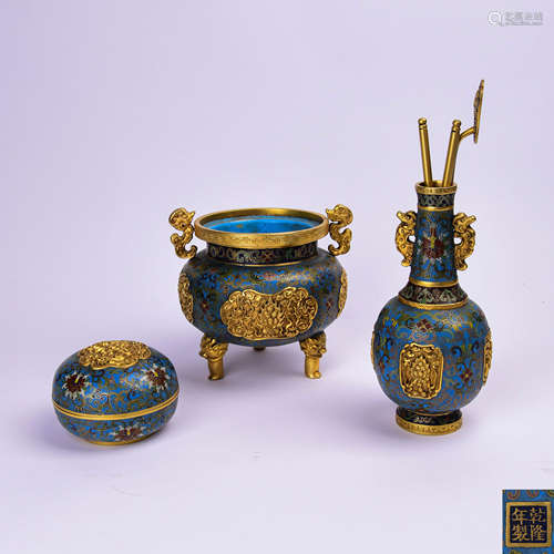 A Set of Chinese Cloisonné Set