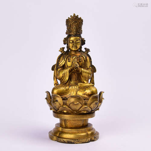 A Chinese Gilt Bronze Buddha