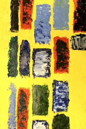 Composition In Yellow - Nicolas De Stael  in the style