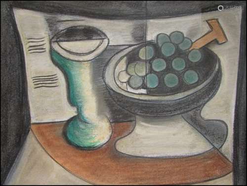 Still Life - Juan Gris - Pastel On Paper In the Style