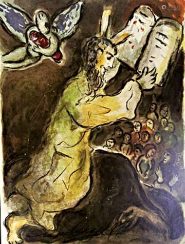 Marc Chagall - Lithograph - The Story of Exodus in the