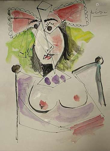 Pablo Picasso - Watercolor 189H