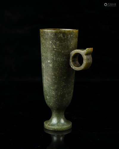 A Chinese Carved Jade Cup