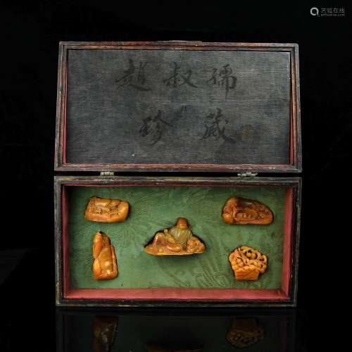A Set of Five Carved Tianhuang Seals