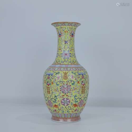 A Chinese Famille-Rose Porcelain Vase