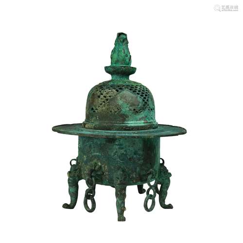 A Chinese Bronze Incense Burner