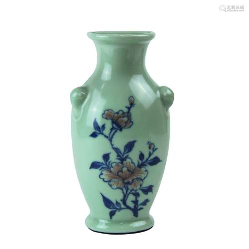 A Chinese Celadon Porcelain Wall Vase