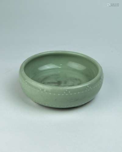 A Chinese Celadon Porcelain Brush Washer