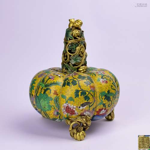 A Chinese Cloisonné Incense Burner