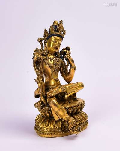 A Chinese Gilt Bronze Buddha