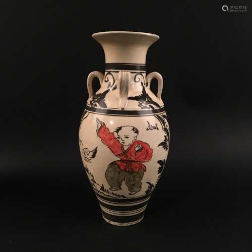 Chinese Jizhou Kiln 'Kid' Vase