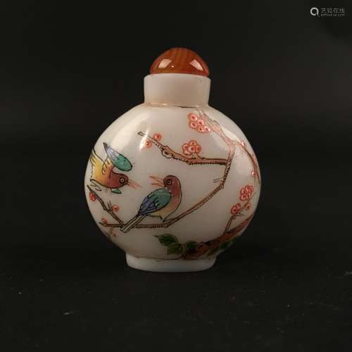 Chinese 'Bird & Flower' Snuff Bottle