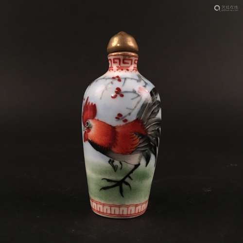 Chinese 'Rooster' Snuff Bottle