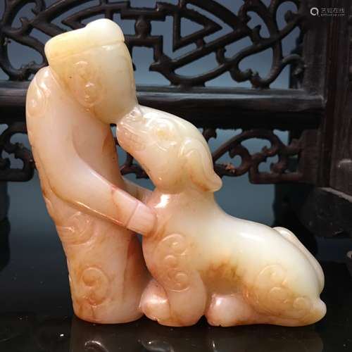 Chinese Hetian Jade Figure