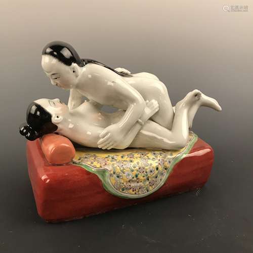 Chinese Famille Rose Erotic Figure