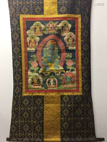 Chinese Hanging Scroll Thangka and Lineage