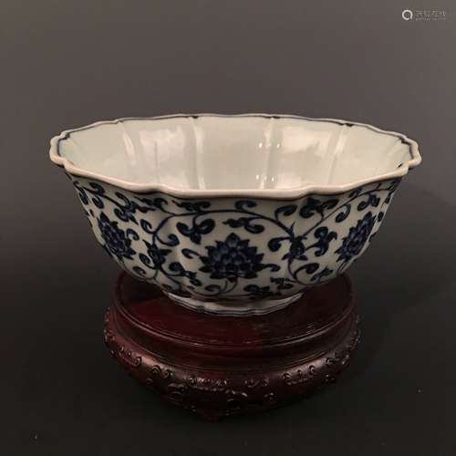 Chinese Blue-White 'Lotus' Bowl