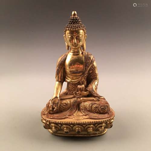 Chinese Gilt Bronze Buddha