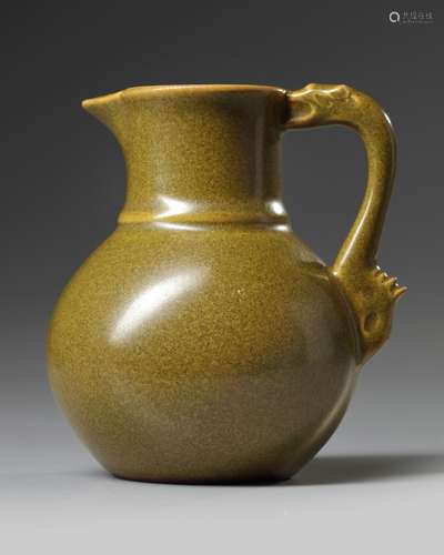 A Chinese teadust-glazed ewer