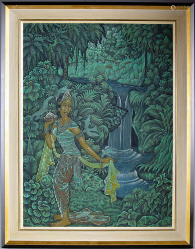 An Indonesian framed painting