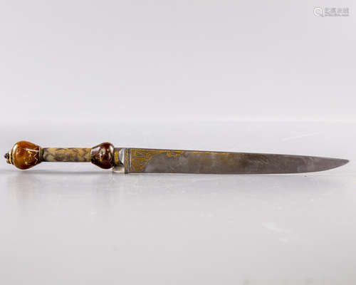 An agate hilted dagger