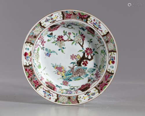 A Chinese famille rose dish