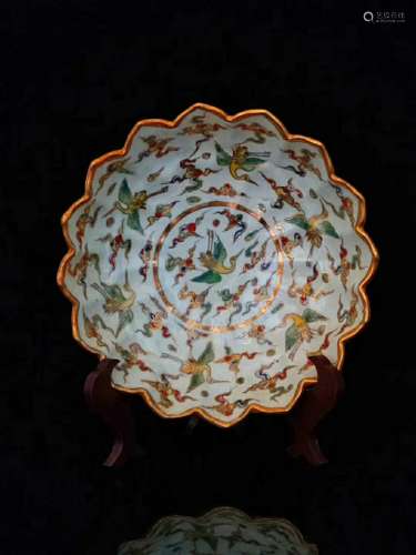 A Chinese Dou-Cai Porcelain Plate