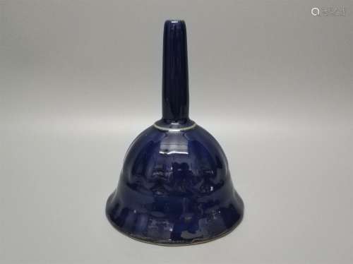 A Chinese Blue Glazed Porcelain Funnel
