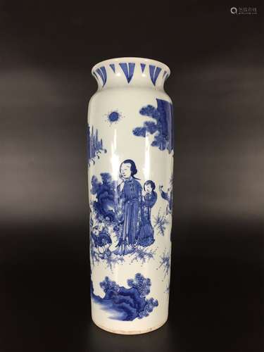 A Chinese Blue and White Porcelain Vase