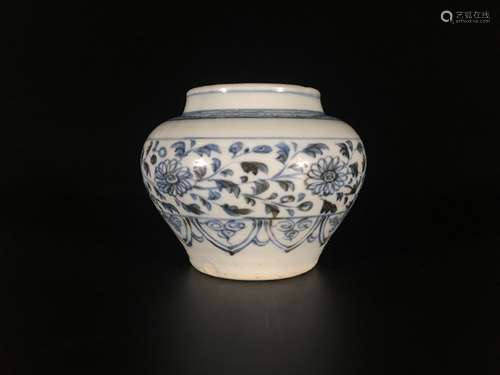 A Chinese Blue and White Porcelain Jar